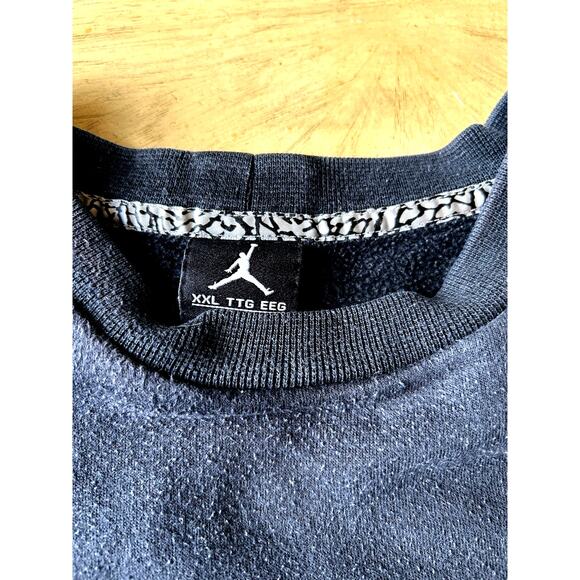 VTG AIR Jordan Nike XXL Sweat Shirt Flight Club Logo 2XL TTG Gym Skater Punk Y2K - Picture 4 of 8